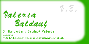 valeria baldauf business card